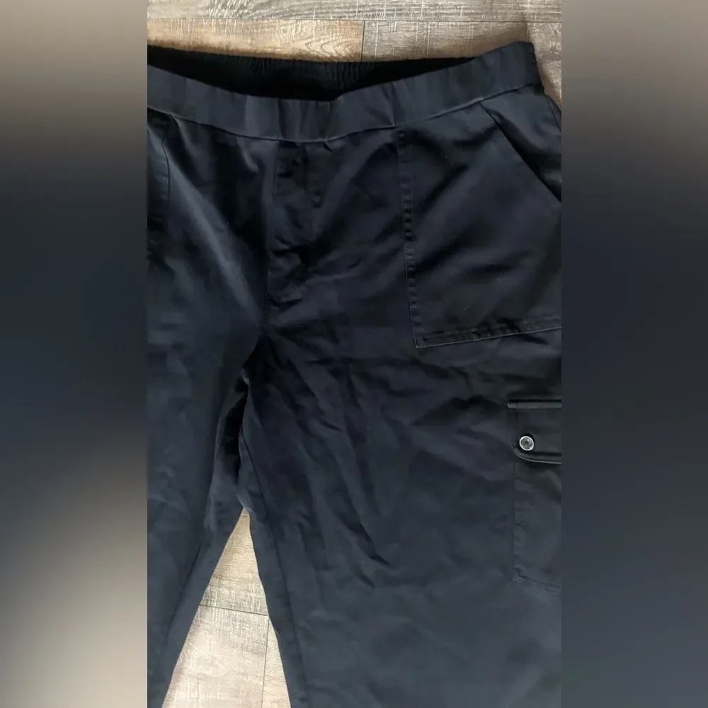 Susan Graver Weekend women’s size XL 18-20 black pull on cargo Capri ankle pants - Picture 5 of 9